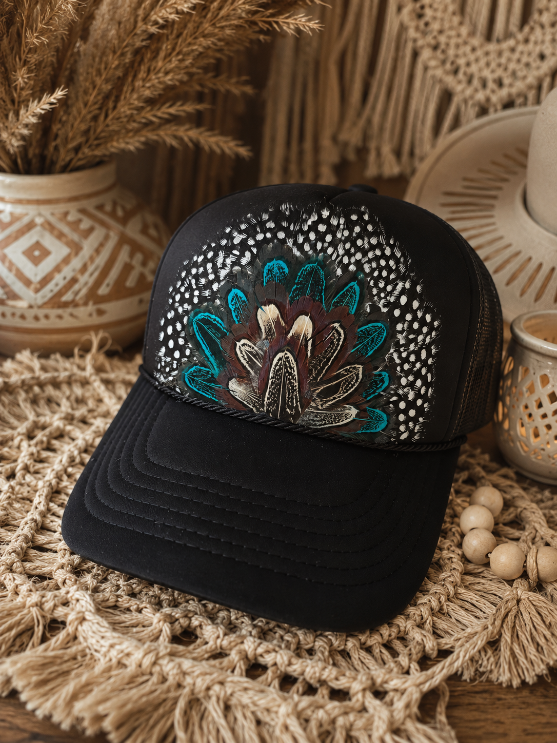 Tika Feather Trucker (Ships by July 1st)