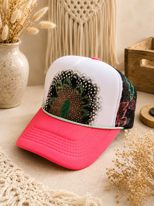 Neon Boltz Feather Trucker