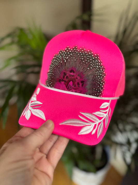 Margarita Laurel 2 Feather Trucker